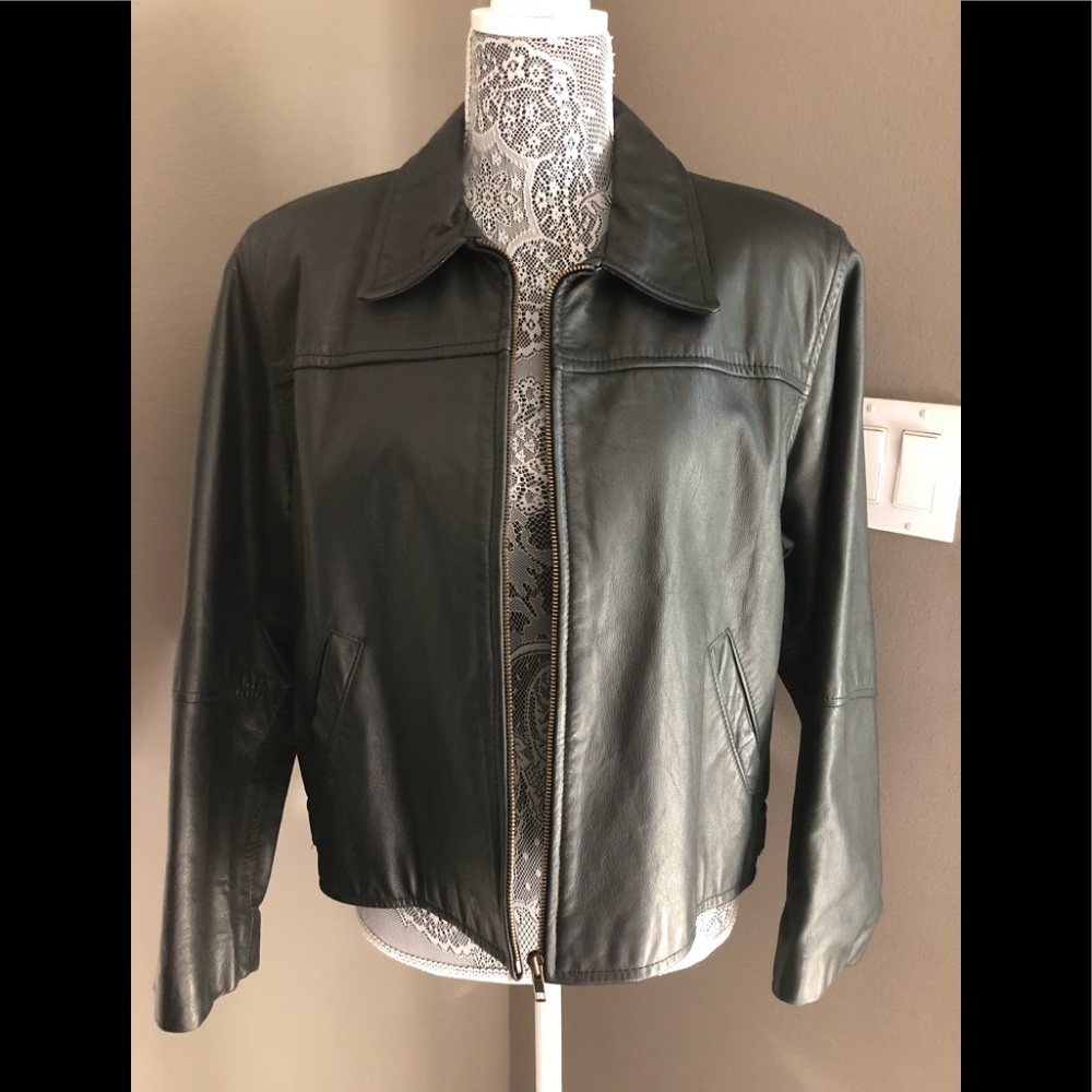 Black Leather Jacket by Zebra